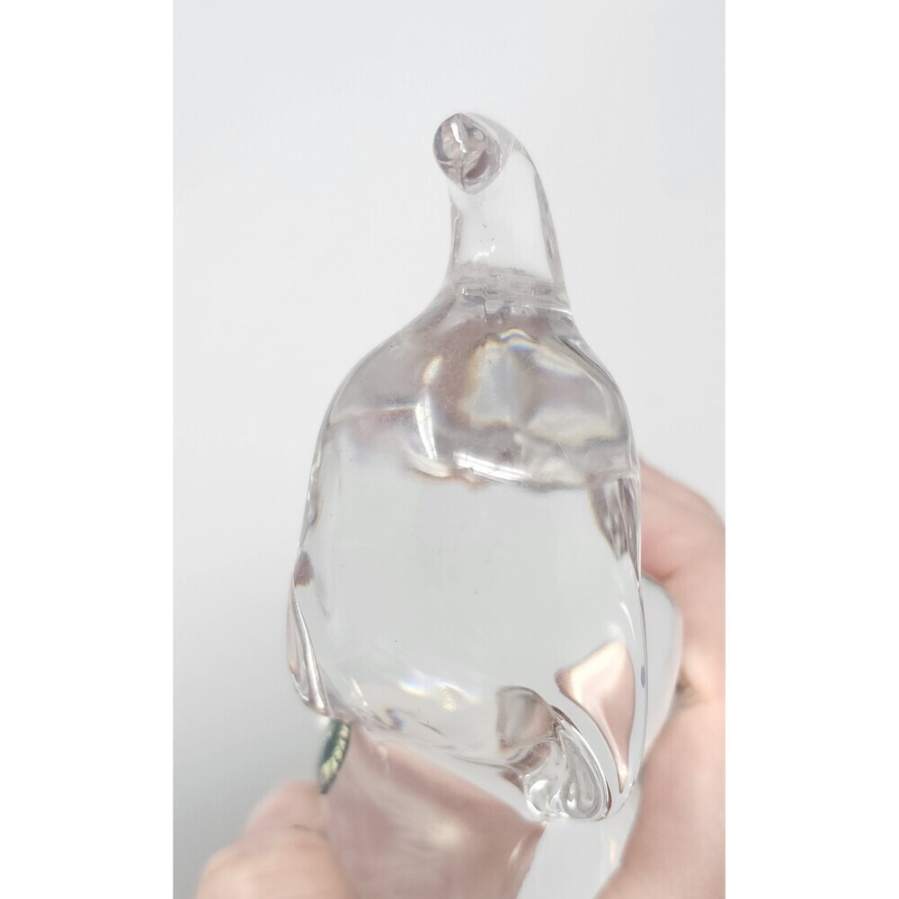 Lenox Fine Crystal Sitting Elephant Figure Paperweight 4" Trunk Up  Germany Vtg - Picture 5 of 8
